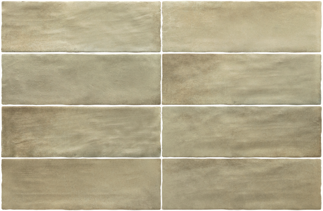 FULL TILE SAMPLE Zellige Weald Green Matt Brick | Moroccan Style | 6.5cm x 20cm