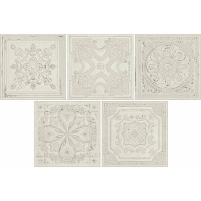 Regency Tin White Embossed Wall Panel Tiles FULL TILE SAMPLE