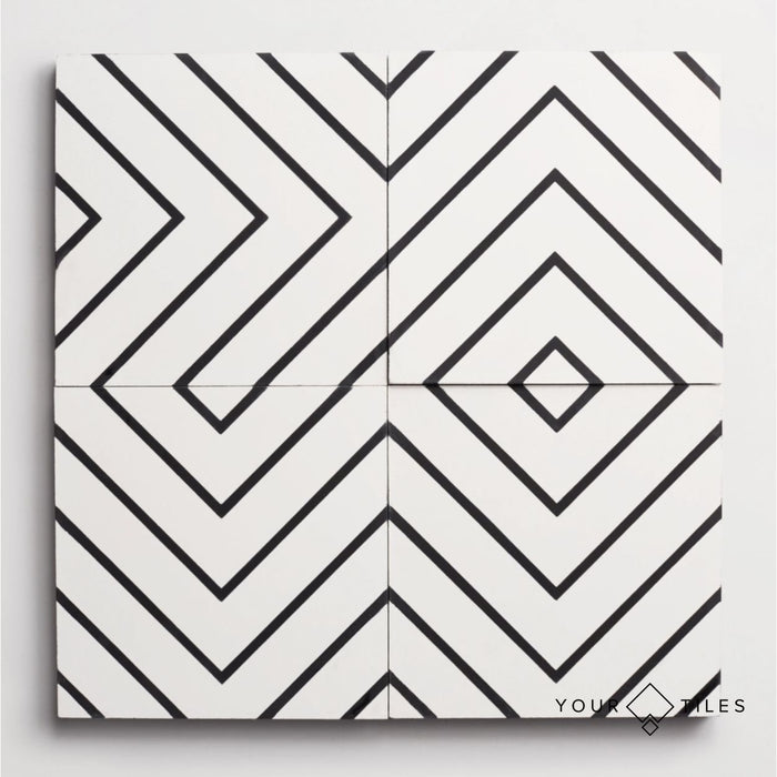 FULL TILE SAMPLE Almeira Jilani Blanco / White 20cm x 20cm