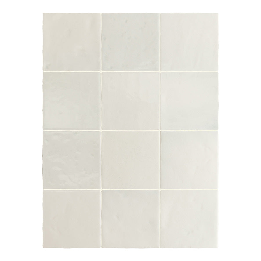 Bora Bora White Sand Square | Flux Glaze Finish | Wall Tile | 10cm x 10cm