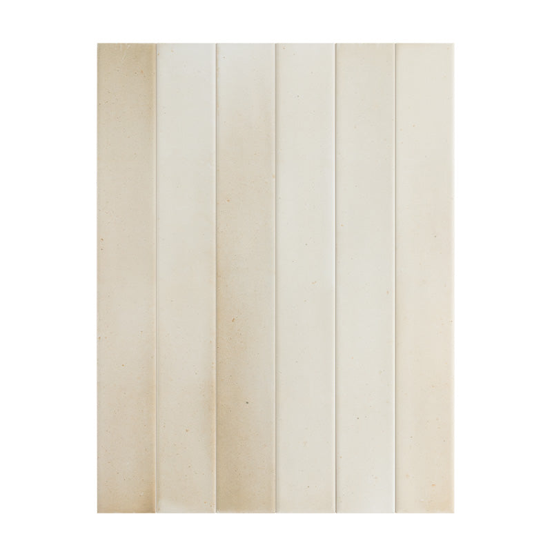 Almond Nut Matt 5x40 wall tiles showing soft beige tones and a smooth satin finish.