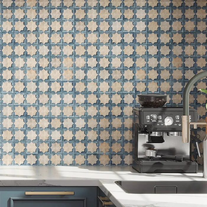 Zanzibar Moroccan Arena Blue 31 x 56cm Wall Tiles