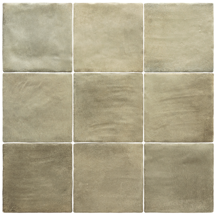 FULL TILE SAMPLE Zellige Weald Green Matt Square | Moroccan Style | 10cm  x 10cm